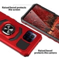 thumbnail image 5 of TJS Phone Case for T-Mobile Revvl 7 Pro 5G, [Military Grade] Robotic Magnetic Support Car Mount Metal Ring Holder Kickstand Cover (Red), 5 of 5