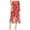 Red - red, variant on Vince Camuto Womens Floral Ruffled Wrap Skirt