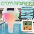 thumbnail image 2 of Termómetro Digital Flotante para Piscina, Fácil de Leer, con Panel Solar y Pantalla LED, Resistente Al Agua IP68 y Luz RGB, para Piscina., 2 of 8