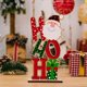thumbnail image 3 of Christmas Gifts Reindeer Snowman Santa Claus Wood Crafts Xmas Ornaments Merry Christmas Party Home Table Decorations Kerst Gifts, 3 of 5