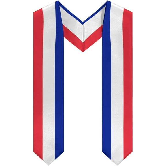 DABOYOZHZH France Flag Graduation Stole Shawl Sash Honor For Study Aboard International Students
