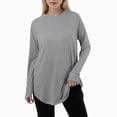 thumbnail image 5 of Towmus Women's Regular-Fit Long-Sleeve Solid Color Crew Neck Sweatshirts Tops Women Fall Going Out Basics Tees, 5 of 5