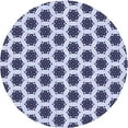 thumbnail image 1 of Ahgly Company Tapis d'Intérieur Rond Lavable en Machine Bleu Céleste Transitionnel, 7 Pieds Rond, 1 of 7