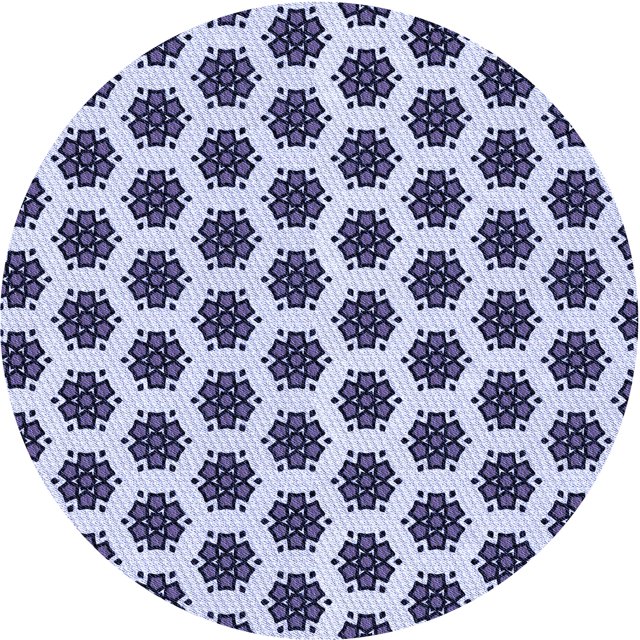 Ahgly Company Tapis d'Intérieur Rond Lavable en Machine Bleu Céleste Transitionnel, 7 Pieds Rond