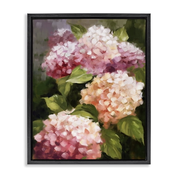 Stupell Industries French Country Pink Hydrangea Blooms Black Floating Frame Canvas Art, 25 x 31, by Ziwei Li