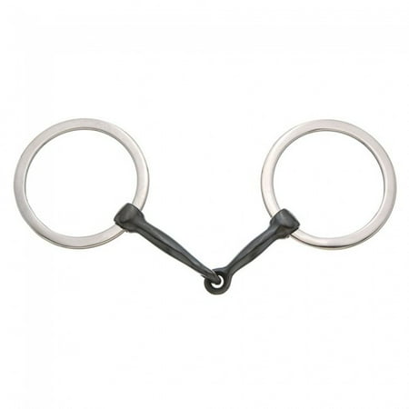 Kelly Silver Star Flat Ring Snaffle - Sweet Iron - 5" mouth