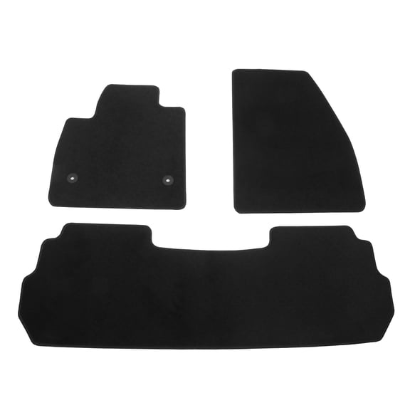Ikon Motorsports Floor Mats Fits 2017-2024 Cadillac XT5, Car Custom Nylon Black Carpets Liner Guard Protector 1st 2nd Row Front Rear Protection Cover 3PC
