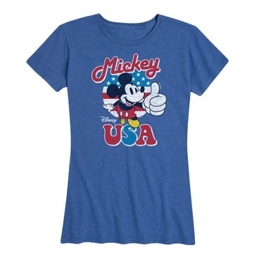 Disney - Americana - Mickey Mouse USA Flag - Women's Short Sleeve Graphic T-Shirt
