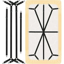 Fitted Bed Sheet Clips Bed Sheet Straps Keep Sheets in Place, Premium Thickened Bands Bed Sheet Suspenders, Diagonal Stretch Bed Sheet Holder Straps, Bed Sheet Fasteners Clips for Bedding