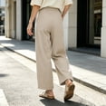 thumbnail image 2 of Nfurl Wide Leg Sweatpants for Women Elastic Waist Open Bottom Baggy Sweat Pants with Pockets Work Casual Barrel Sweatpant Comfy Lounge Pants Beige,XXL, 2 of 5