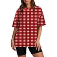 thumbnail image 2 of Birdeem Blouses pour Femmes Mode Imprimée T-Shirt Ample à Manches Courtes Chandail Tops, 2 of 12