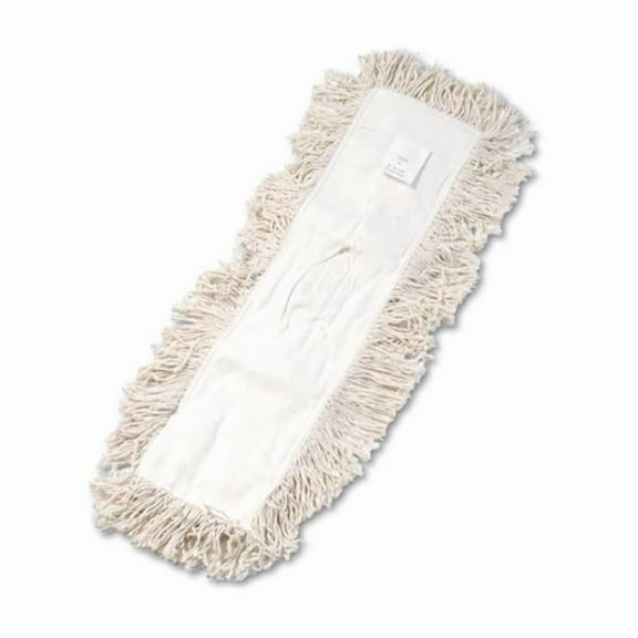 24 W x 5 D in. Industrial Dust Mop Head - Hygrade Cotton - White