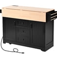 thumbnail image 2 of Dual-Sided Folding Kitchen Island | Transitions Seamlessly between Table and Workstation | Features High-Weight Capacity Tabletop, 2 of 6
