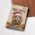 thumbnail image 5 of Merry Christmas Santa Cavalier King Charles Spaniel Scarf Twinkling Lights Xmas Holiday Travel Passport Wallet Dog Lover Gifts PU Leather Passport Holder Cover - 00022, 5 of 5