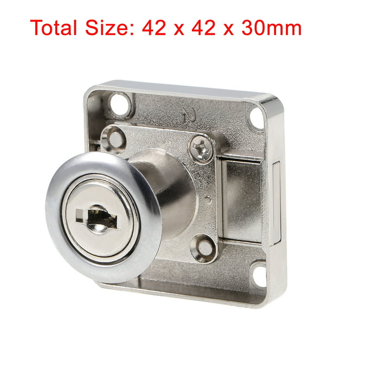 Drawer Cabinet Lock 18mm Diameter 22mm Length Cylinder Desk Lock Keyed  Different 2pcs