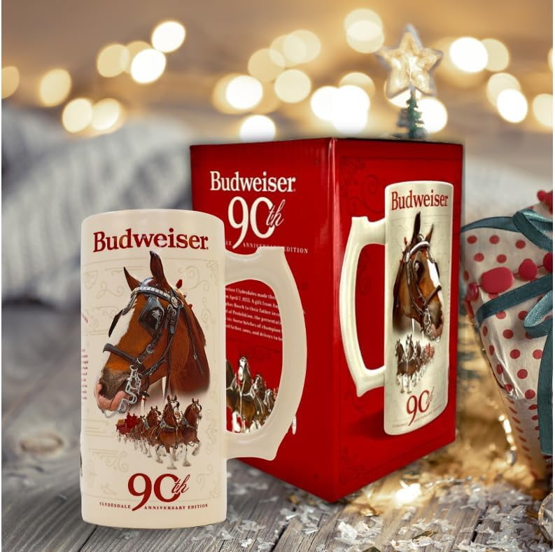 Budweiser 90th Anniversary #44 Clydesdale Stein - Ceramic
