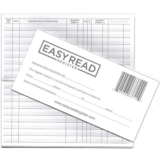 Easy Read Register 10 Checkbook Registers - 32 Pages with 510 Lines ...