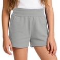 thumbnail image 2 of YunPes Girls Cotton Athletic Shorts Pull-On Elastic Waist Sports Shorts with Pockets Teen Kids Soccer Running Gym Workout Outfits, 2 of 9