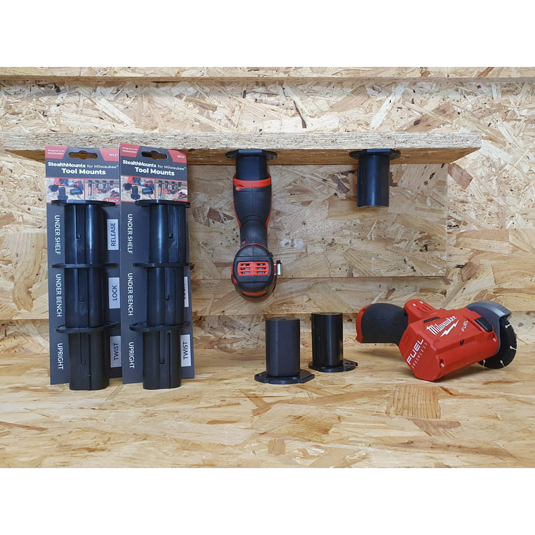 Stealthmounts BLACK Tool Mounts Storage for Milwaukee M12 Power Tools, 3  per Pack. 