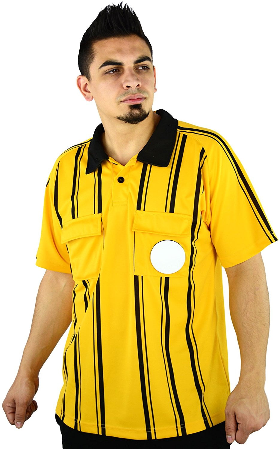 Soccer Referee Jersey Brava Adult Football Yellow Black Small Med XXL 