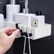 thumbnail image 5 of Solución de almacenamiento para el baño, estanterías giratorias para organización, instalación autoadhesiva sin perforaciones, aprovechamiento del espacio en las esquinas, drenaje rápido, garantía de, 5 of 7
