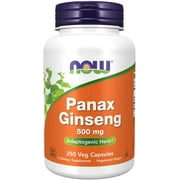 NOW Supplements, Panax Ginseng (Root) 500 mg, Adaptogenic Herb*, 250 Veg Capsules