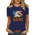 thumbnail image 2 of VerPetridure Patriotic Shirts for Women American Flag Shirt 4th of July Short Sleeve Crew Neck Graphic Tee USA Star Stripes Tops, 2 of 8