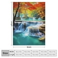 thumbnail image 4 of Fenyluxe Waterfall Trees Blue Water Soft Cozy Printed Blanket & Throw for All Seasons - Exquisite Gifts for Bed, Travel, and More 50x60in, 4 of 6