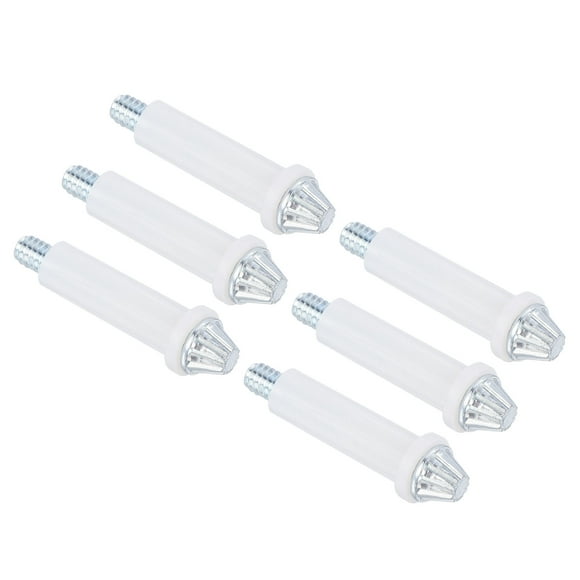 Unique Bargains Bifold Door Hardware, 6-Pack Bi-Fold Door Bottom Pivot, Bifold Closet Door Hardware Repair Part Kit, Silver