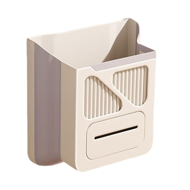 Toystoory Papelera para armario de cocina montada en la pared, fácil entrada, gran capacidad, papelera para residuos de alimentos reforzada y Suministros de limpieza para el hogar gris 10L