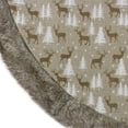 thumbnail image 3 of 48" Green and Brown Knit Deer and Tree Christmas Tree Skirt, 3 of 5
