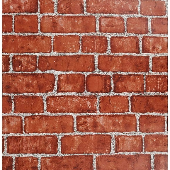 Vintage 3D Red Brick Wallpaper Self Adhesive Natural Stone Effect Waterproof Self Adhesive Wallpaper for Kitchen Mural Bedroom Living Room