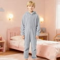 thumbnail image 2 of uikmnh Long Sleeve Romper Soft Pajama Jumpsuit Cozy Sleeper Outfit with Grip Socks for Boys and Girls Home Lounging Wear Size:5-6 Years, 2 of 6