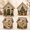 C, variant on Christmas Snowman Bead Art House Kit 3D Pearl Craft Ornament for Tree Tabletop Mantel Shelf and Indoor Winter Decor 5.7 in