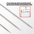 thumbnail image 2 of Complete Airbrushes Maintenance Set Nozzles Caps Cleaning Brushes Steel Needle Wrench For Precise Sprayings Guns, 2 of 8