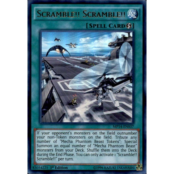 YuGiOh 2014 Mega Tin Ultra Rare Scramble!! Scramble!! MP14-EN037