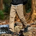 thumbnail image 6 of GZMOALH Men's Nylon Cargo Pants, Water Repellent Multi Pocket Hiking Trousers with Drawstring Waist for Outdoor Travel, 6 of 6