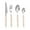 Beige, variant on tzyudk 4-piece Set Handle Stainless Steel Tableware Dessert Salad Spoon Fork Handle Steak Knife Fork Spoon Tea Spoon Affordable Useful Beige Stainless Steel