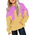 thumbnail image 2 of VINUSLI Girls' Fashion Hoodies & Sweatshirts Ice Cream Drip Fleece Cute Pullover Oversized Hoodie Fall Ccasual Long Sleeve Sweatshirt with Pocket Pink,11 Years, 2 of 3