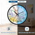 thumbnail image 5 of Voice Activated Clock with Glow Light 12 Inch Large Silent Wall Clock Battery Operated for Home Decor Easter Bunny and Chicks, 5 of 8