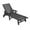 Gray-One Pcs, variant on Aukfa 75" HDPE Outdoor Patio Chaise Lounge Chair with Cup Holder&Wheels, Adjustable Backrest, White