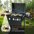thumbnail image 3 of Kingchii 3-Burner Propane Grill, 28,500 BTU BTUs Gas Grill with Foldable Side Tables, Built-in Thermometer for Outdoor Grilling, BBQs and Camping, 3 of 8