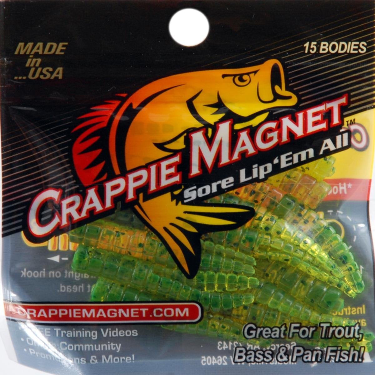 Leland Lures Crappie Softbait Black/Chartreuse Flash