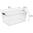 thumbnail image 3 of Sterilite 105 Qt. Latch Box Black Case of 4, 3 of 5