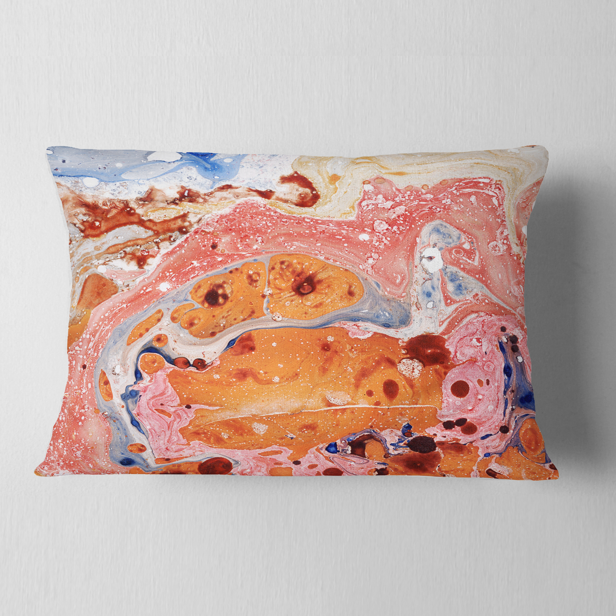 Designart Rose Abstract Fusion - Abstract Throw Pillow - 12x20