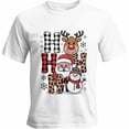 thumbnail image 1 of Camisetas para hombre, de manga corta, informales, con diseño de muñeco de nieve, Papá Noel y alce, con gráficos para adolescentes y hombres., 1 of 8