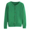 thumbnail image 5 of TRUBKH Cardigan Sweaters for Women Button Up Cardigans Flowy Stretch Soft Cute Cardigan Slim Fit Thin Tops Cable Knit Cardigan Cropped Cardigan Cotton Blend Crew Neck Soft Green 2XL, 5 of 9
