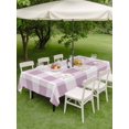 thumbnail image 4 of Outdoor Tablecloth with Umbrella Hole and Zipper, Pink Plaid Waterproof Patio Tablecloth for Dining 54''x80'', Spring Summer Farmhouse Buffalo Checkered Wipeable Table Cover for Picnic BBQ Party, 4 of 9