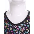 thumbnail image 6 of Haitryli Girls Kids Sleeveless Metallic Leopard Tank Tops Athletic Training Sports Vest Hip Hop Dance Outfits Black 130-140, 6 of 7