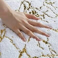 thumbnail image 5 of Marble Bathroom Rug Black and Gold Decor Bathroom Rugs Non Slip Bath Mat Super Absorbent Microfiber Plush Bathmat Machine Washable Floor Carpet for Tub, Shower, Bedroom 16"x24", 5 of 6